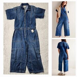 Free People Denim Jumpsuit - Blue